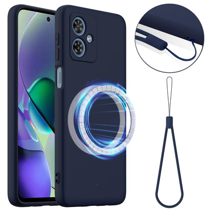 Motorola Moto G54 Power Shockproof Silicone MagSafe Phone Case with Microfibre Lining Magnetic Cover