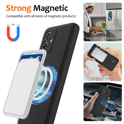 Motorola Moto G54 Shockproof Silicone MagSafe Phone Case with Microfibre Lining Magnetic Cover