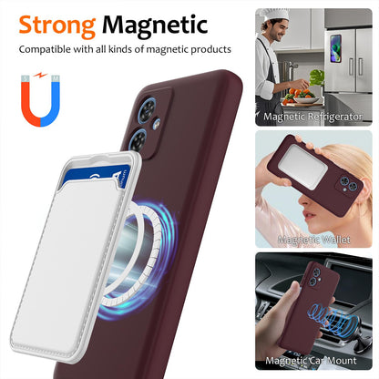 Motorola Moto G54 Power Shockproof Silicone MagSafe Phone Case with Microfibre Lining Magnetic Cover