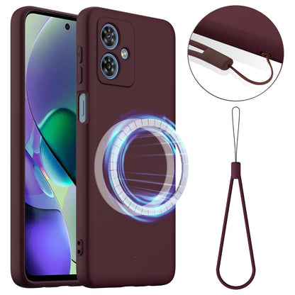 Motorola Moto G54 Power Shockproof Silicone MagSafe Phone Case with Microfibre Lining Magnetic Cover
