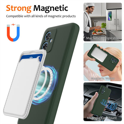 Motorola Moto G54 Power Shockproof Silicone MagSafe Phone Case with Microfibre Lining Magnetic Cover