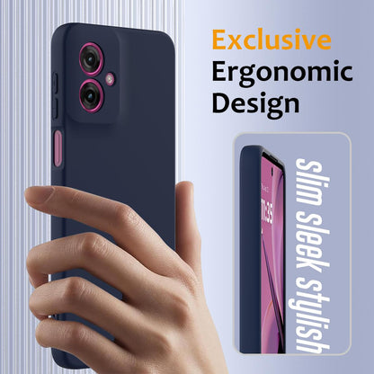 Motorola Moto G55 5G Shockproof Silicone MagSafe Phone Case with Microfibre Lining Magnetic Cover