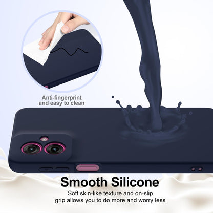 Motorola Moto G55 5G Shockproof Silicone MagSafe Phone Case with Microfibre Lining Magnetic Cover