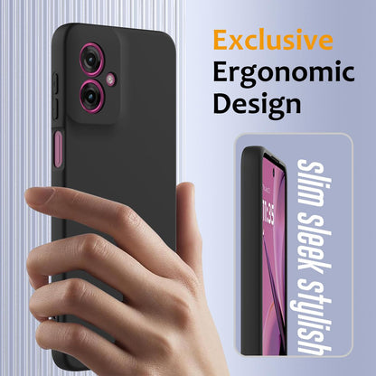 Motorola Moto G55 5G Shockproof Silicone MagSafe Phone Case with Microfibre Lining Magnetic Cover