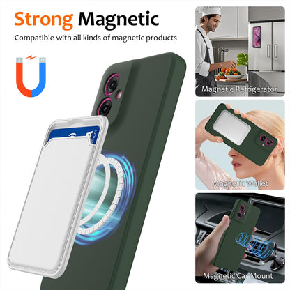 Motorola Moto G55 5G Shockproof Silicone MagSafe Phone Case with Microfibre Lining Magnetic Cover