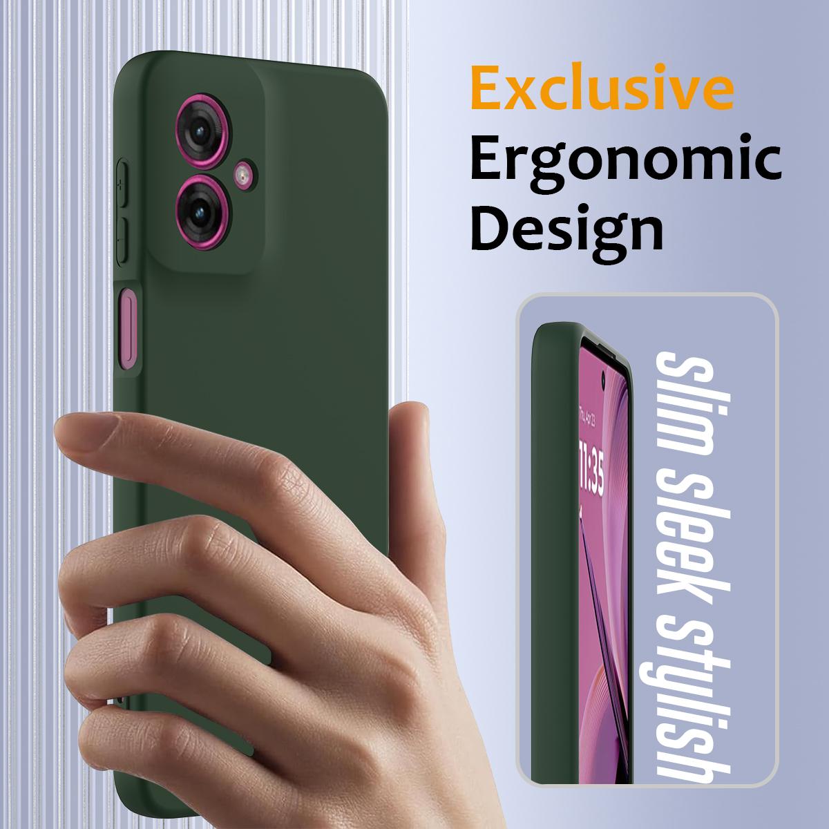 Motorola Moto G55 5G Shockproof Silicone MagSafe Phone Case with Microfibre Lining Magnetic Cover