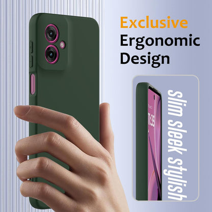Motorola Moto G55 5G Shockproof Silicone MagSafe Phone Case with Microfibre Lining Magnetic Cover