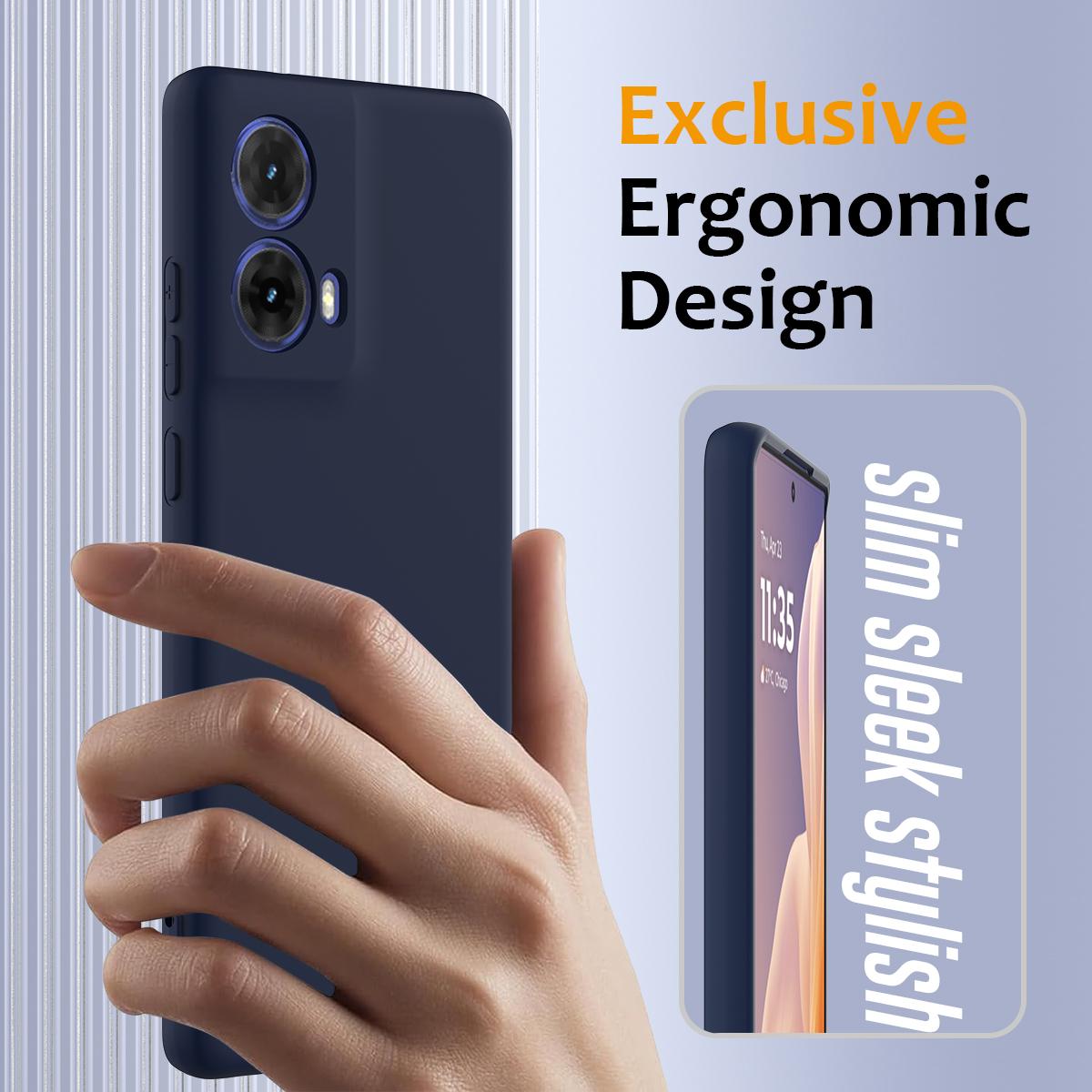 Motorola Moto G85 Shockproof Silicone MagSafe Phone Case with Microfibre Lining Magnetic Cover