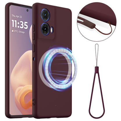 Motorola Moto G85 Shockproof Silicone MagSafe Phone Case with Microfibre Lining Magnetic Cover