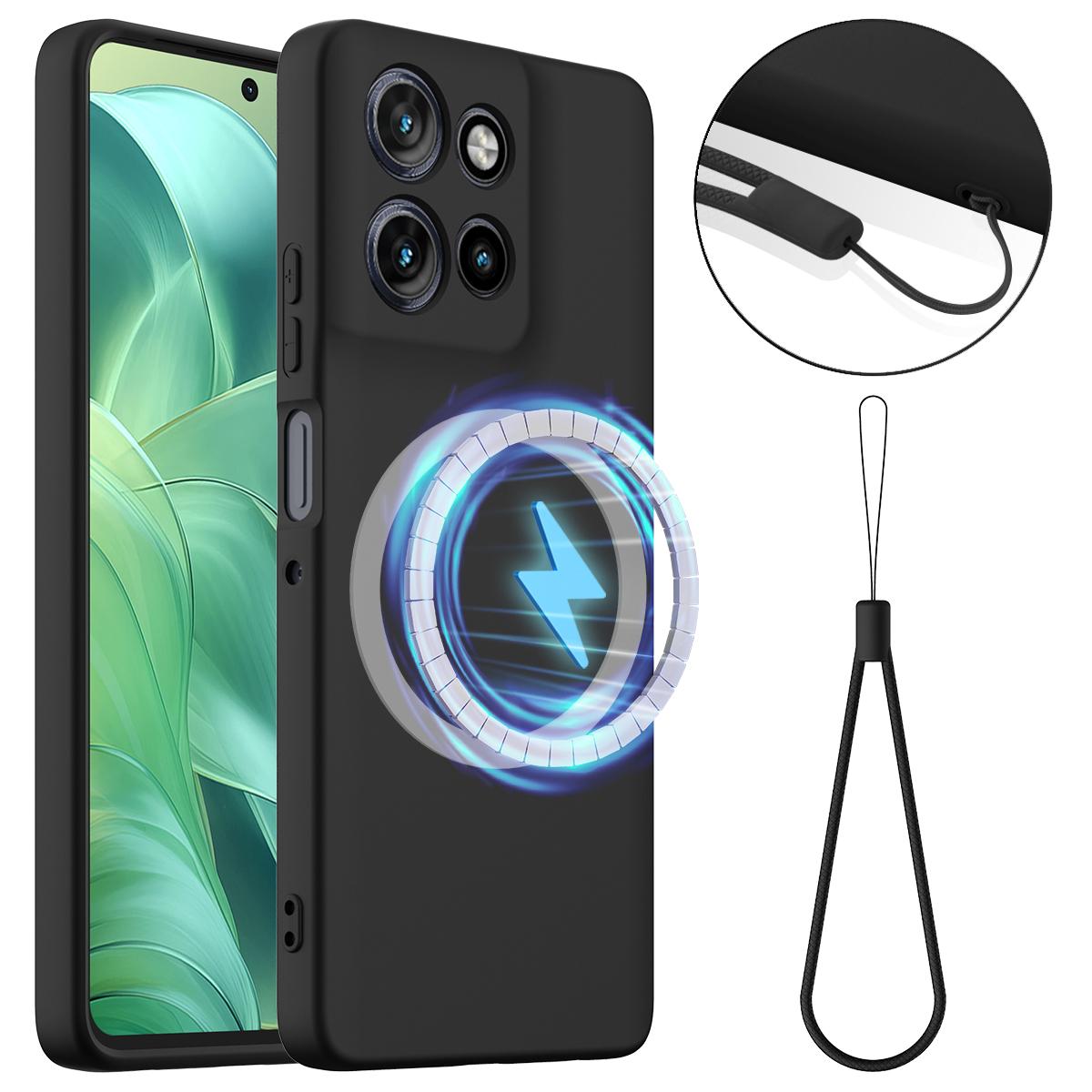Motorola Moto G Power 2025 Shockproof Silicone MagSafe Phone Case with Microfibre Lining Magnetic Cover