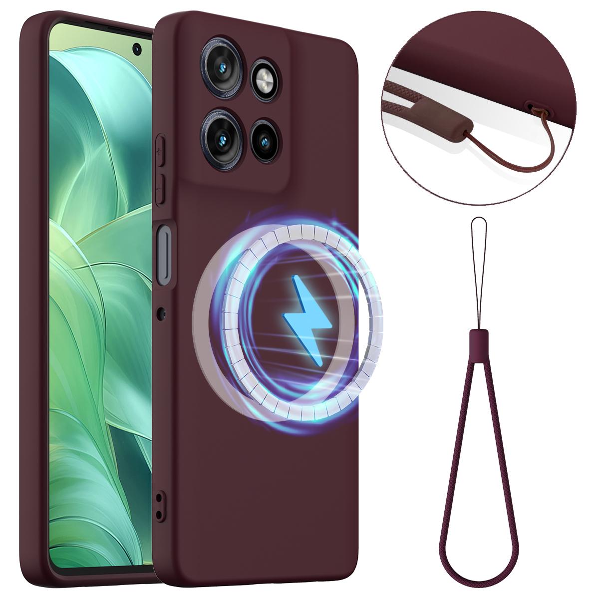 Motorola Moto G Power 2026 Shockproof Silicone MagSafe Phone Case with Microfibre Lining Magnetic Cover