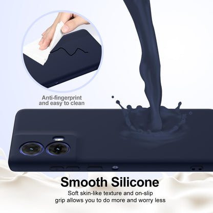 Motorola Moto G45 5G Shockproof Silicone MagSafe Phone Case with Microfibre Lining Magnetic Cover