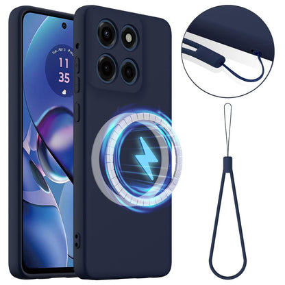 Motorola Moto G Stylus 5G 2025 Shockproof Silicone MagSafe Phone Case with Microfibre Lining Magnetic Cover