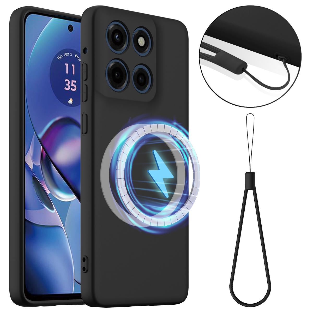 Motorola Moto G Stylus 5G 2025 Shockproof Silicone MagSafe Phone Case with Microfibre Lining Magnetic Cover