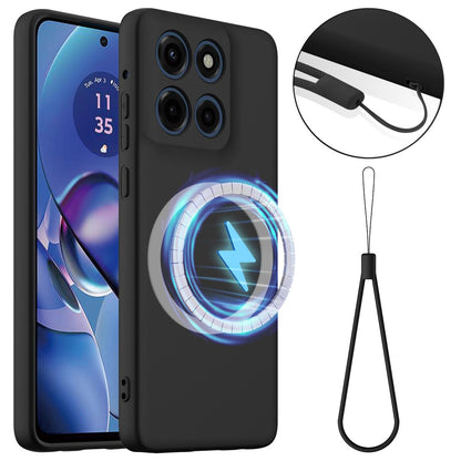 Motorola Moto G Stylus 5G 2025 Shockproof Silicone MagSafe Phone Case with Microfibre Lining Magnetic Cover