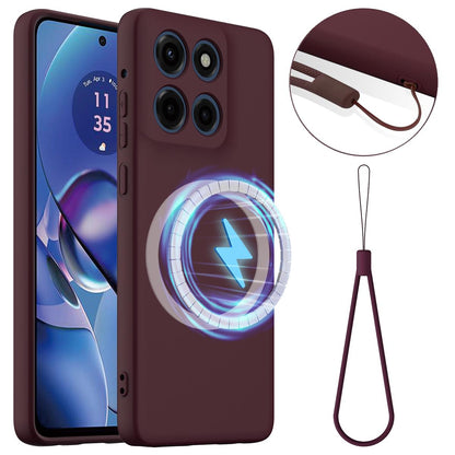 Motorola Moto G Stylus 5G 2025 Shockproof Silicone MagSafe Phone Case with Microfibre Lining Magnetic Cover