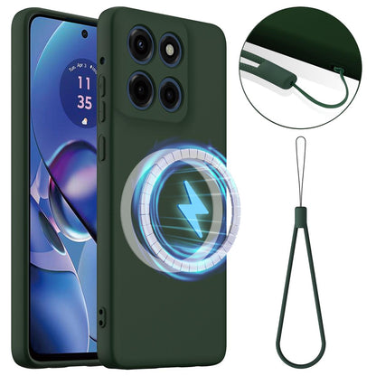 Motorola Moto G Stylus 5G 2025 Shockproof Silicone MagSafe Phone Case with Microfibre Lining Magnetic Cover