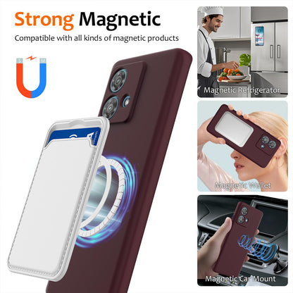 Motorola Edge 40 Neo Shockproof Silicone MagSafe Phone Case with Microfibre Lining Magnetic Cover