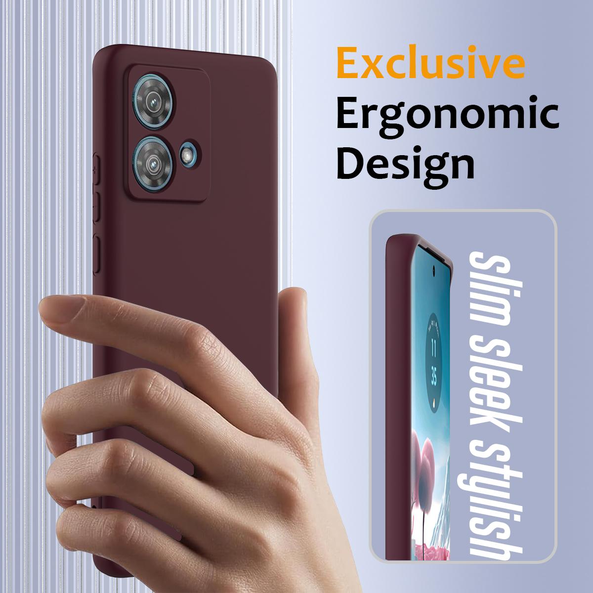 Motorola Edge 40 Neo Shockproof Silicone MagSafe Phone Case with Microfibre Lining Magnetic Cover