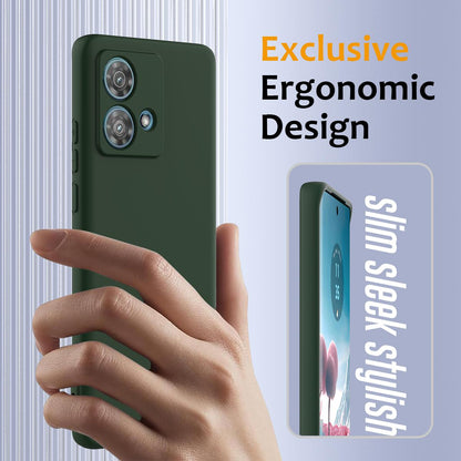 Motorola Edge 40 Neo Shockproof Silicone MagSafe Phone Case with Microfibre Lining Magnetic Cover