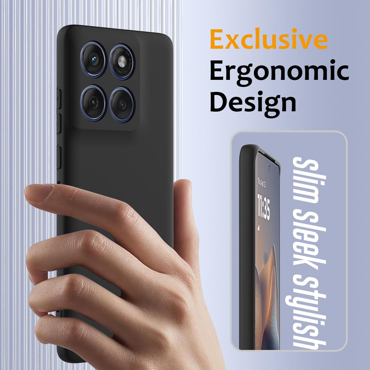 Motorola Edge 60 Shockproof Silicone MagSafe Phone Case with Microfibre Lining Magnetic Cover