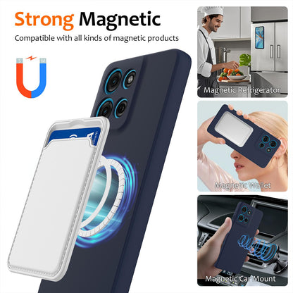 Motorola Moto G 2025 5G Shockproof Silicone MagSafe Phone Case with Microfibre Lining Magnetic Cover