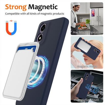 Motorola Moto G04s Shockproof Silicone MagSafe Phone Case with Microfibre Lining Magnetic Cover