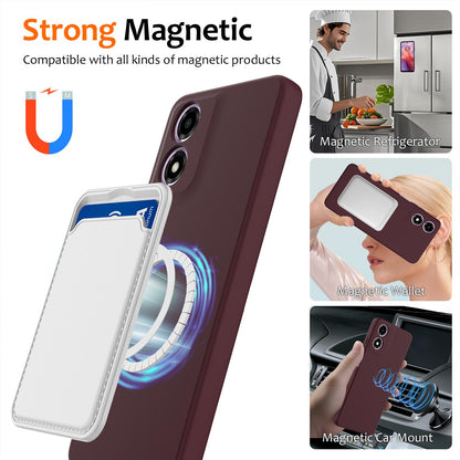 Motorola Moto G04 Shockproof Silicone MagSafe Phone Case with Microfibre Lining Magnetic Cover
