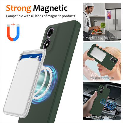 Motorola Moto G04 Shockproof Silicone MagSafe Phone Case with Microfibre Lining Magnetic Cover