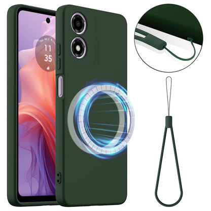 Motorola E14 4G Shockproof Silicone MagSafe Phone Case with Microfibre Lining Magnetic Cover