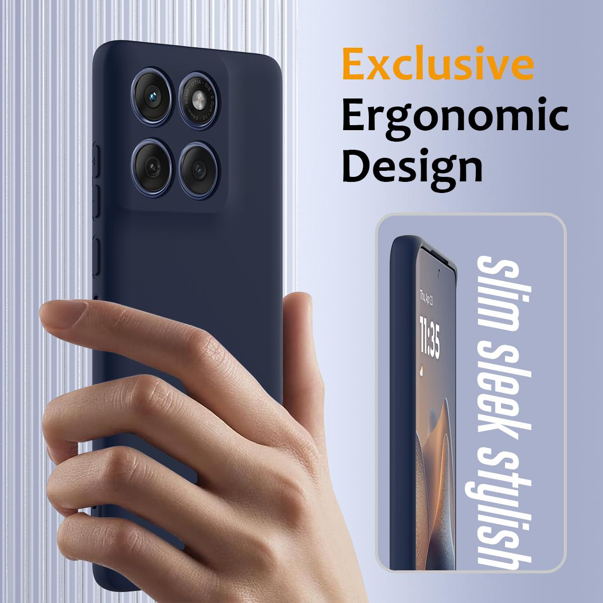Motorola Edge 60 Pro Shockproof Silicone MagSafe Phone Case with Microfibre Lining Magnetic Cover