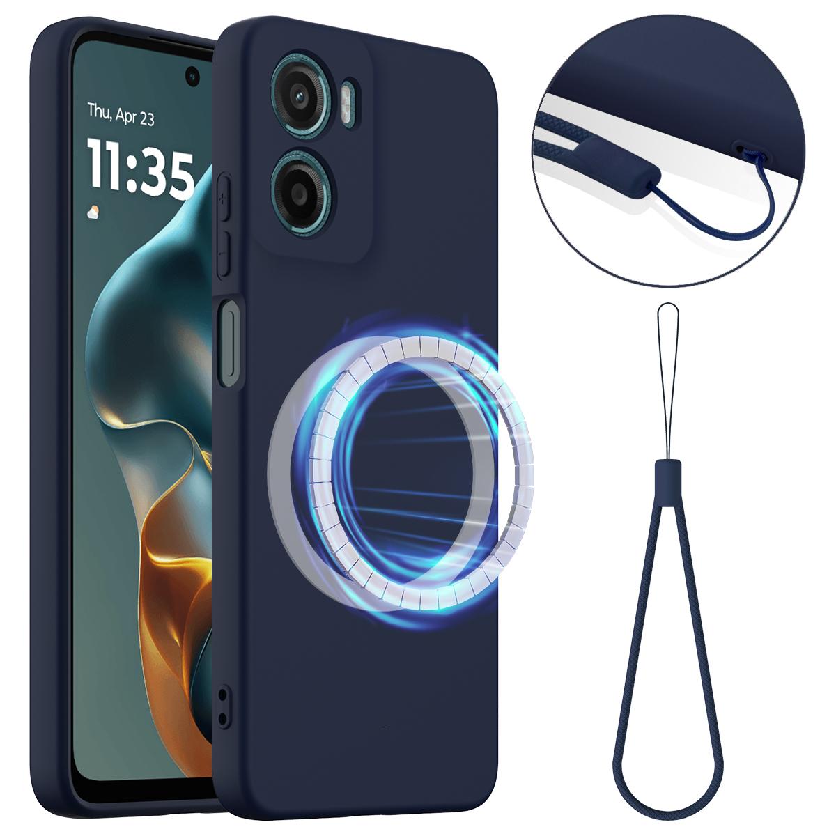 Motorola Moto G06 Shockproof Silicone MagSafe Phone Case with Microfibre Lining Magnetic Cover