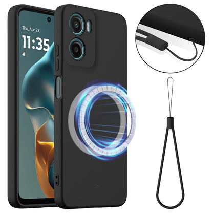 Motorola Moto G06 Shockproof Silicone MagSafe Phone Case with Microfibre Lining Magnetic Cover