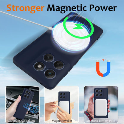 Motorola Moto X70 Air 5G Shockproof Silicone MagSafe Phone Case with Microfibre Lining Magnetic Cover