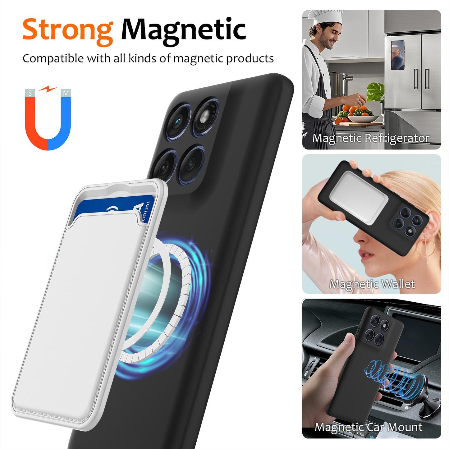 Motorola Edge 70 Fusion+ 5G Shockproof Silicone MagSafe Phone Case with Microfibre Lining Magnetic Cover