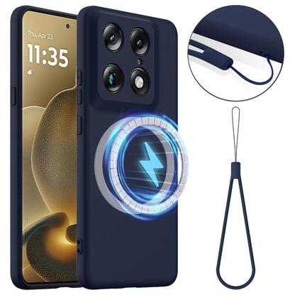 Motorola Edge 70 Ultra Shockproof Silicone MagSafe Phone Case with Microfibre Lining Magnetic Cover