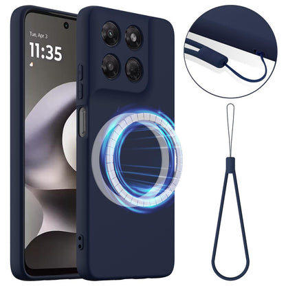 Motorola Moto G37 Shockproof Silicone MagSafe Phone Case with Microfibre Lining Magnetic Cover