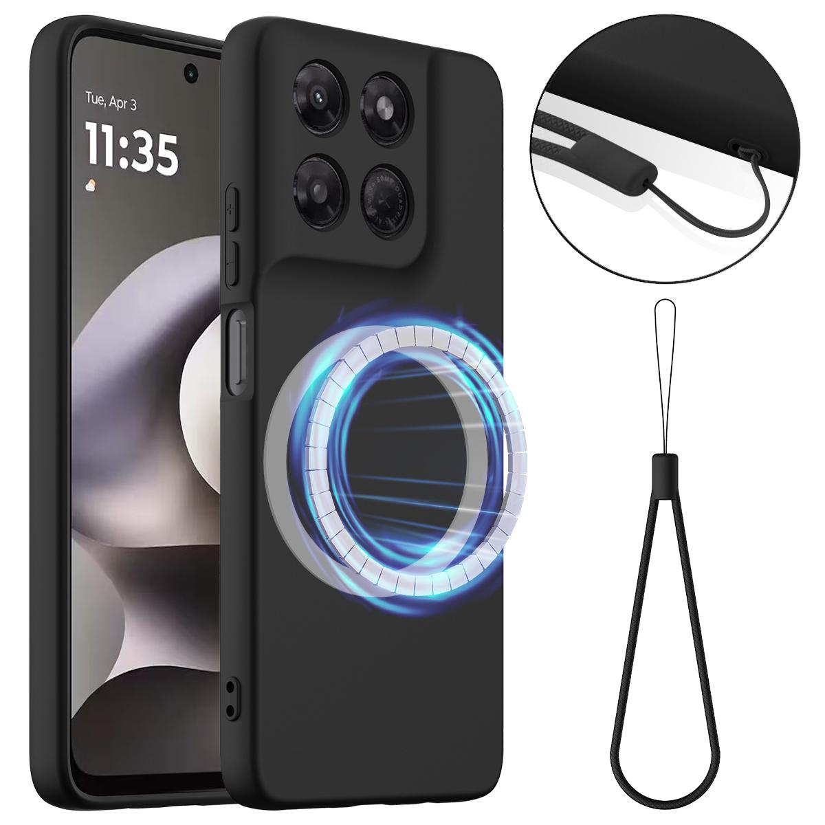 Motorola Moto G47 Shockproof Silicone MagSafe Phone Case with Microfibre Lining Magnetic Cover