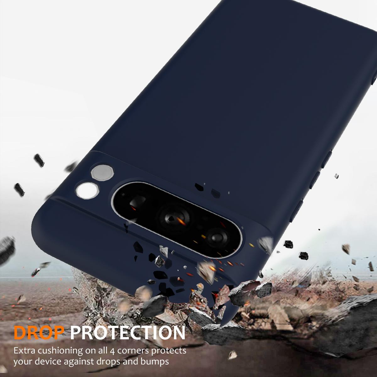 Google Pixel 8 Pro Shockproof Silicone MagSafe Phone Case with Microfibre Lining Magnetic Cover