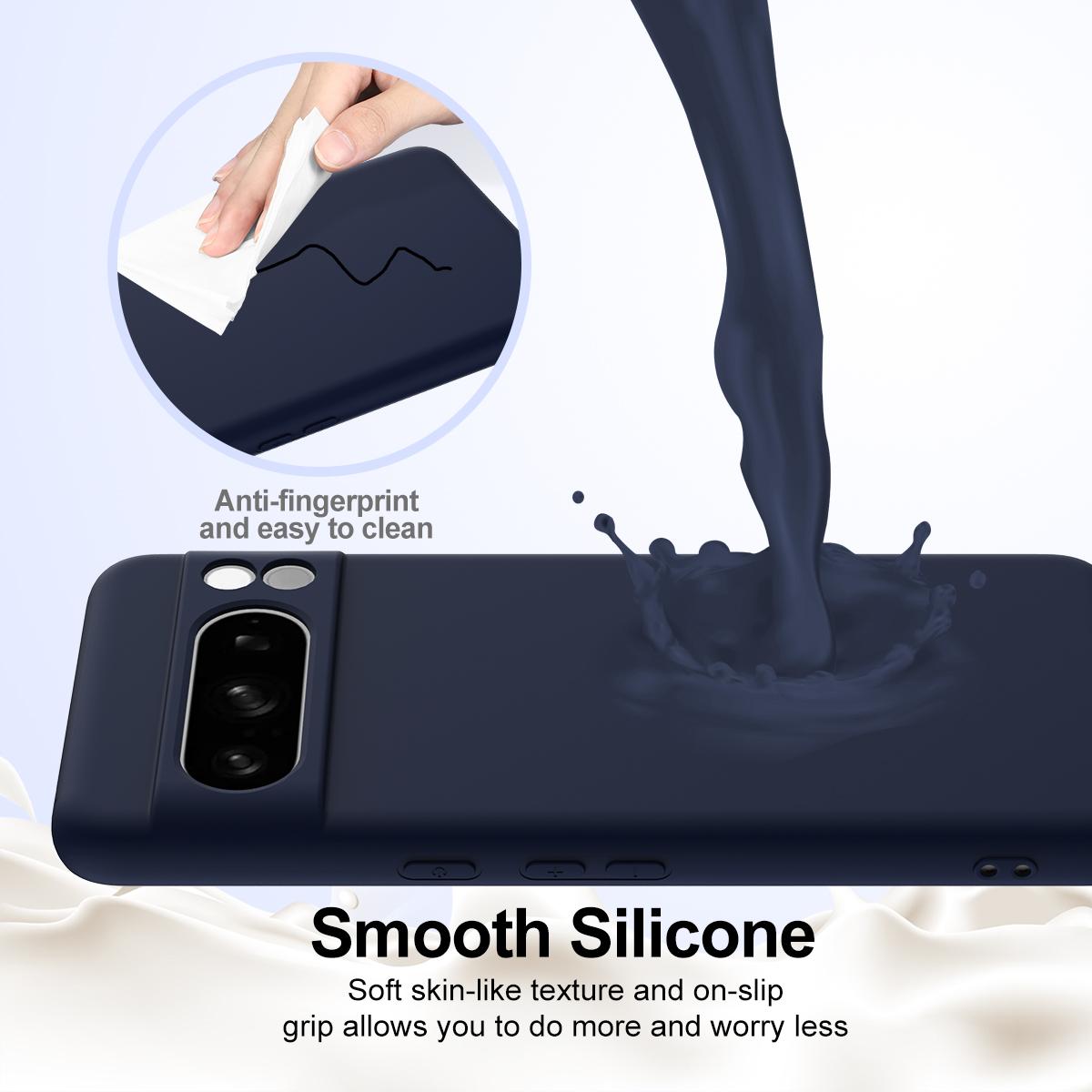 Google Pixel 8 Pro Shockproof Silicone MagSafe Phone Case with Microfibre Lining Magnetic Cover