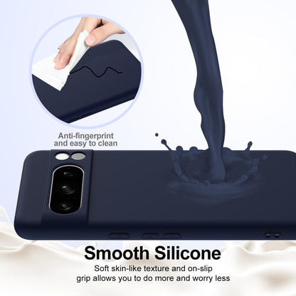 Google Pixel 8 Pro Shockproof Silicone MagSafe Phone Case with Microfibre Lining Magnetic Cover