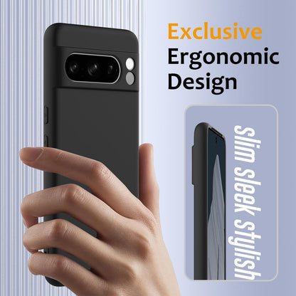 Google Pixel 8 Pro Shockproof Silicone MagSafe Phone Case with Microfibre Lining Magnetic Cover