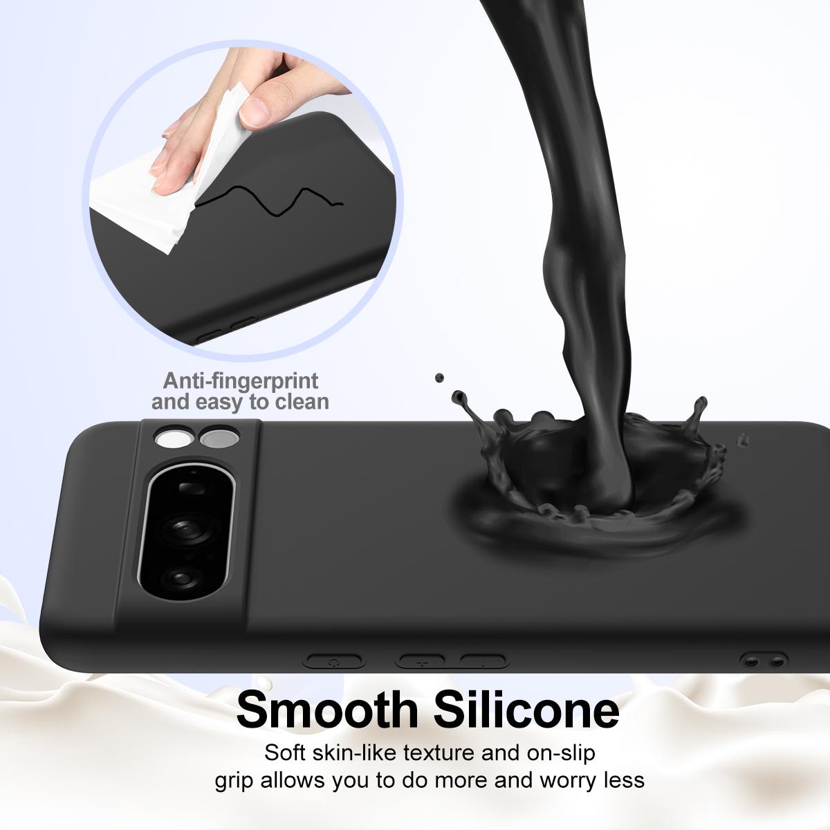 Google Pixel 8 Pro Shockproof Silicone MagSafe Phone Case with Microfibre Lining Magnetic Cover