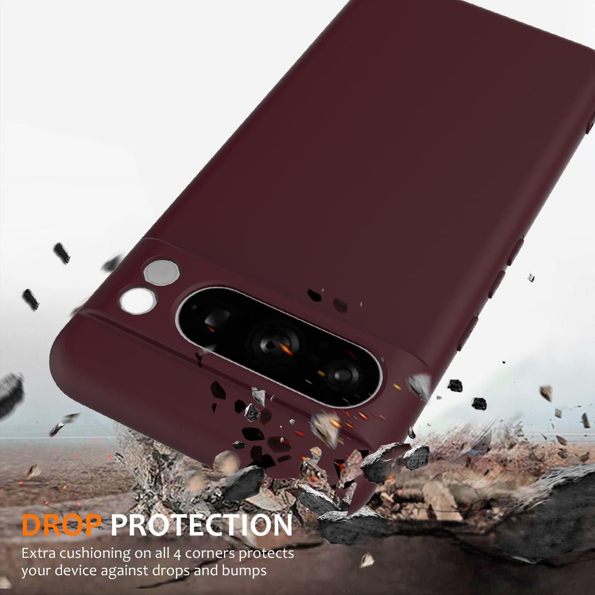 Google Pixel 8 Pro Shockproof Silicone MagSafe Phone Case with Microfibre Lining Magnetic Cover