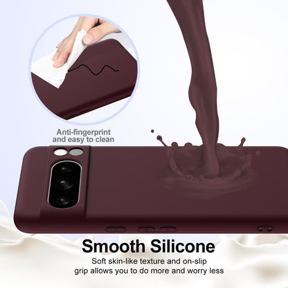 Google Pixel 8 Pro Shockproof Silicone MagSafe Phone Case with Microfibre Lining Magnetic Cover