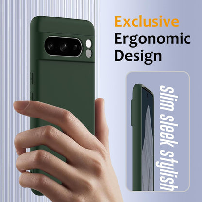 Google Pixel 8 Pro Shockproof Silicone MagSafe Phone Case with Microfibre Lining Magnetic Cover