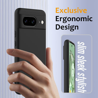 Google Pixel 8 Shockproof Silicone MagSafe Phone Case with Microfibre Lining Magnetic Cover