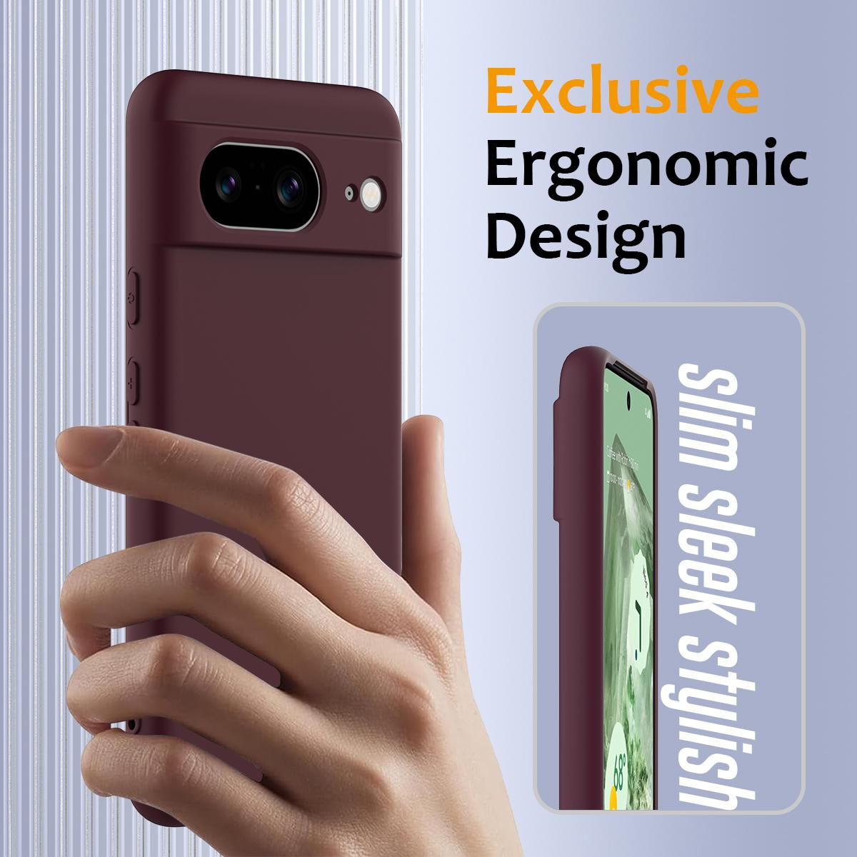 Google Pixel 8 Shockproof Silicone MagSafe Phone Case with Microfibre Lining Magnetic Cover