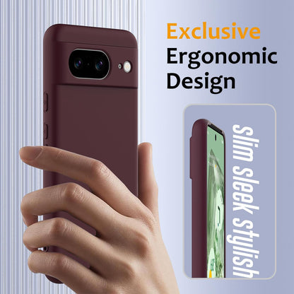 Google Pixel 8 Shockproof Silicone MagSafe Phone Case with Microfibre Lining Magnetic Cover