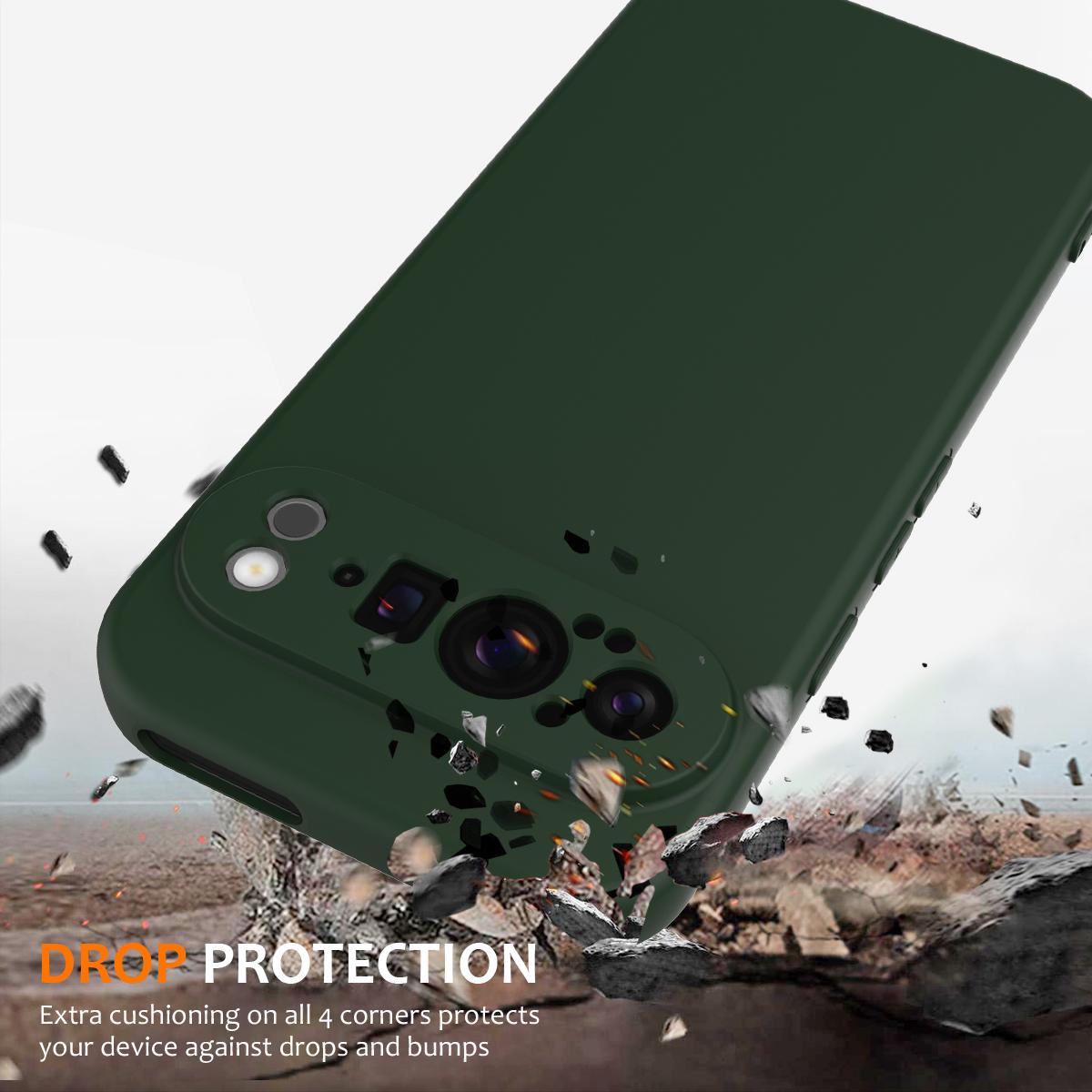Google Pixel 9 Pro Shockproof Silicone MagSafe Phone Case with Microfibre Lining Magnetic Cover